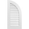 Ekena Millwork Quarter Round Top Right Surface Mount PVC Gable Vent w/ 3-1/2"W x 1"P Standard Frame, 18"W x 36"H GVPQR18X3601SF - alternate 1